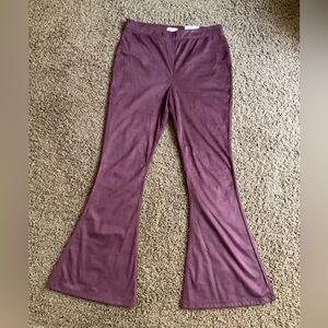 NWT~60’s/70’s Inspired High Rise Pull-On Flare Pants, Plum, Stretch, Hippie 🌼